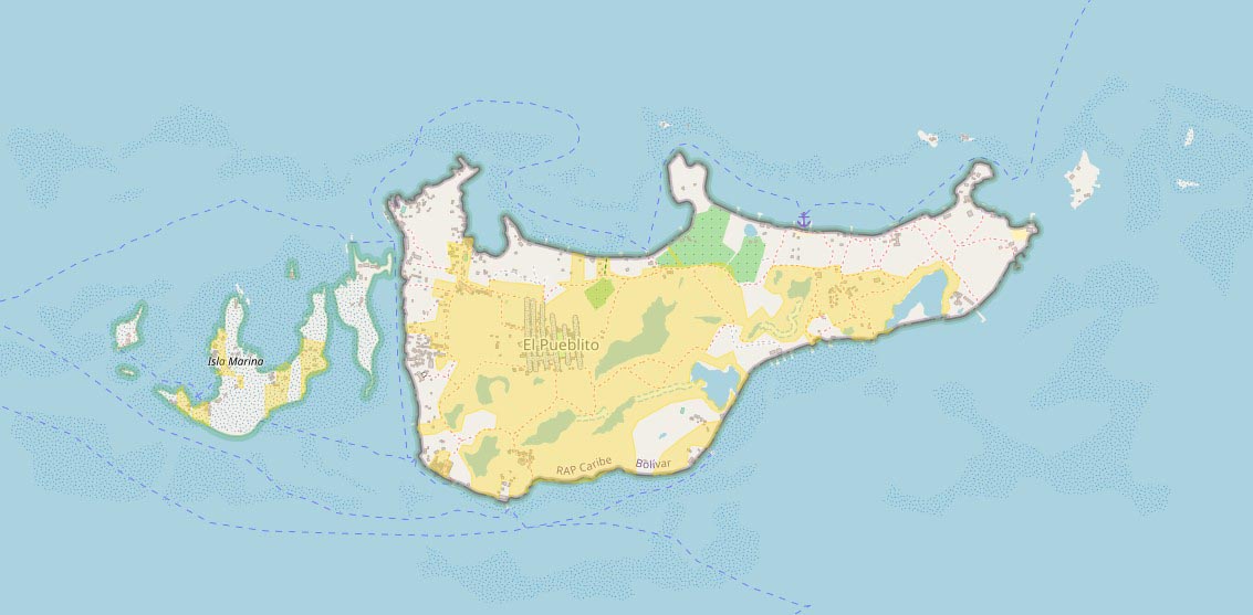 Mapa del título colectivo de Islas del Rosario