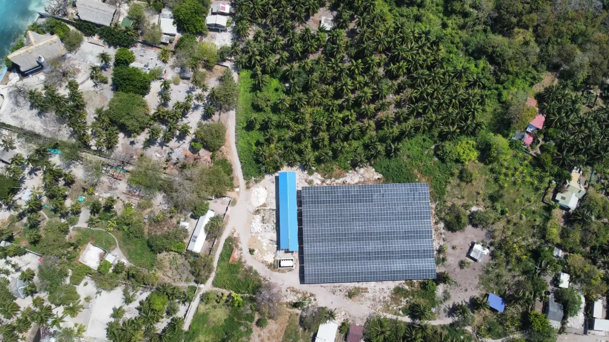 Paneles solares vistos desde el aire